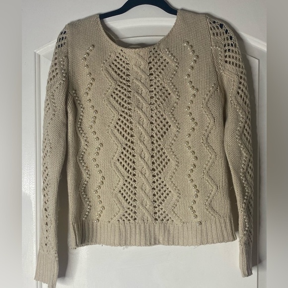 Knit Sweater with Pearls by Piccola Bella South Hampton Size S - Picture 1 of 5